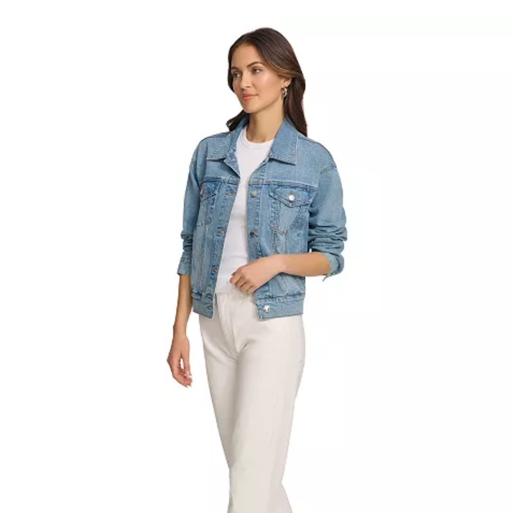 DKNY Women's Foundation Denim Trucker Jacket